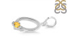 Citrine & White Topaz Alphabet O Pendant CIT-RDA-15.