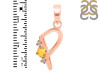 Citrine & White Topaz Alphabet P Pendant CIT-RDA-16.