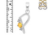 Citrine & White Topaz Alphabet P Pendant CIT-RDA-16.