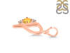 Citrine & White Topaz Alphabet P Pendant CIT-RDA-16.