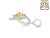 Citrine & White Topaz Alphabet P Pendant CIT-RDA-16.