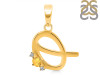 Citrine & White Topaz Alphabet Q Pendant CIT-RDA-17.