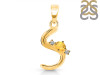Citrine & White Topaz Alphabet S Pendant CIT-RDA-19.