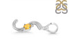 Citrine & White Topaz Alphabet S Pendant CIT-RDA-19.