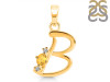 Citrine & White Topaz Alphabet B Pendant CIT-RDA-2.