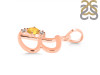 Citrine & White Topaz Alphabet B Pendant CIT-RDA-2.