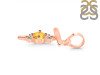 Citrine & White Topaz Alphabet T Pendant CIT-RDA-20.