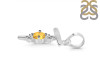 Citrine & White Topaz Alphabet T Pendant CIT-RDA-20.