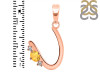 Citrine & White Topaz Alphabet U Pendant CIT-RDA-21.