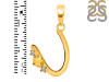 Citrine & White Topaz Alphabet U Pendant CIT-RDA-21.
