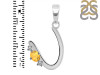 Citrine & White Topaz Alphabet U Pendant CIT-RDA-21.