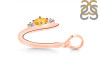 Citrine & White Topaz Alphabet U Pendant CIT-RDA-21.