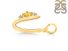 Citrine & White Topaz Alphabet U Pendant CIT-RDA-21.