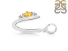 Citrine & White Topaz Alphabet U Pendant CIT-RDA-21.