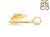 Citrine & White Topaz Alphabet V Pendant CIT-RDA-22.