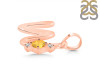 Citrine & White Topaz Alphabet W Pendant CIT-RDA-23.