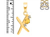 Citrine & White Topaz Alphabet X Pendant CIT-RDA-24.