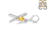 Citrine & White Topaz Alphabet X Pendant CIT-RDA-24.