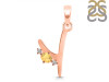 Citrine & White Topaz Alphabet Y Pendant CIT-RDA-25.