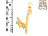 Citrine & White Topaz Alphabet Y Pendant CIT-RDA-25.