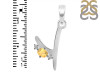 Citrine & White Topaz Alphabet Y Pendant CIT-RDA-25.