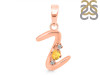Citrine & White Topaz Alphabet Z Pendant CIT-RDA-26.