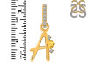 Citrine & White Topaz Alphabet A Pendant CIT-RDA-27.