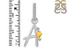 Citrine & White Topaz Alphabet A Pendant CIT-RDA-27.