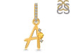 Citrine & White Topaz Alphabet A Pendant CIT-RDA-27.