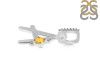 Citrine & White Topaz Alphabet A Pendant CIT-RDA-27.