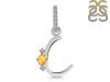 Citrine & White Topaz Alphabet C Pendant CIT-RDA-29.
