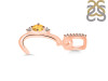 Citrine & White Topaz Alphabet C Pendant CIT-RDA-29.