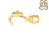 Citrine & White Topaz Alphabet C Pendant CIT-RDA-29.