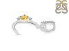 Citrine & White Topaz Alphabet C Pendant CIT-RDA-29.