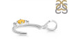 Citrine & White Topaz Alphabet C Pendant CIT-RDA-3.