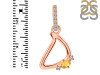 Citrine & White Topaz Alphabet D Pendant CIT-RDA-30.