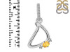 Citrine & White Topaz Alphabet D Pendant CIT-RDA-30.