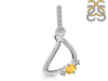 Citrine & White Topaz Alphabet D Pendant CIT-RDA-30.