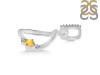 Citrine & White Topaz Alphabet D Pendant CIT-RDA-30.