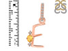 Citrine & White Topaz Alphabet E Pendant CIT-RDA-31.