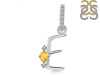Citrine & White Topaz Alphabet E Pendant CIT-RDA-31.