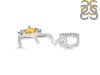Citrine & White Topaz Alphabet E Pendant CIT-RDA-31.