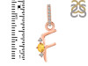 Citrine & White Topaz Alphabet F Pendant CIT-RDA-32.