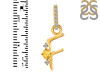 Citrine & White Topaz Alphabet F Pendant CIT-RDA-32.
