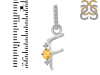 Citrine & White Topaz Alphabet F Pendant CIT-RDA-32.