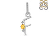 Citrine & White Topaz Alphabet F Pendant CIT-RDA-32.