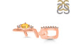 Citrine & White Topaz Alphabet F Pendant CIT-RDA-32.
