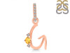 Citrine & White Topaz Alphabet G Pendant CIT-RDA-33.