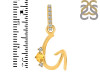 Citrine & White Topaz Alphabet G Pendant CIT-RDA-33.