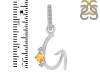 Citrine & White Topaz Alphabet G Pendant CIT-RDA-33.